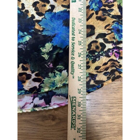 Notations Tunic Blouse Women Size 1X V Neck Long Sleeve Colorful Lightweight - Picture 4 of 11